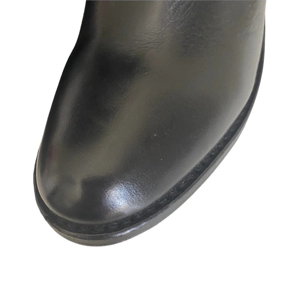 FRYE Jackie Button Short Leather Boots in Classic Black Size 6 - Picture 8 of 9